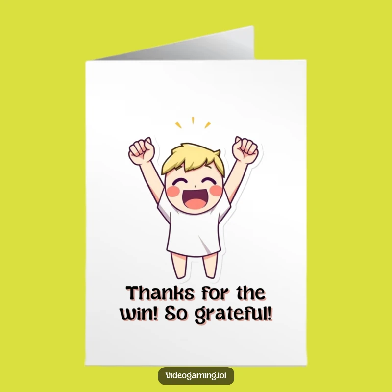 Victory Celebration Thank You Card Free Printable - Grateful Downloadable Gift for Supporters