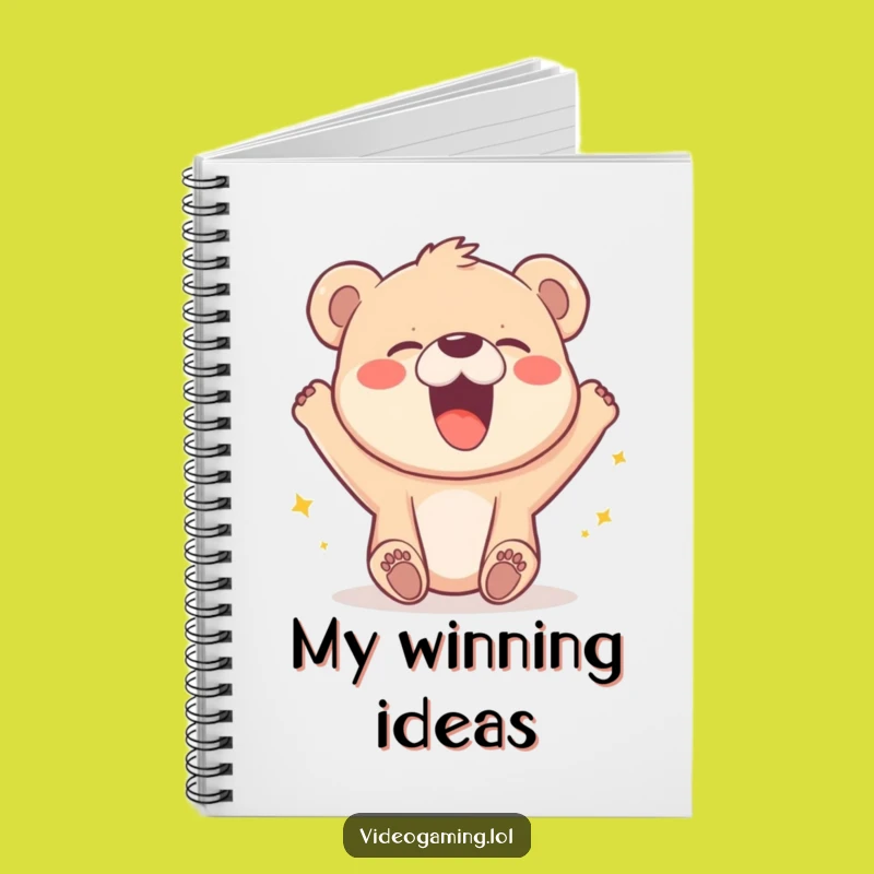 Funny Bear Cub Notebook: Joyful Victory Journal Gift