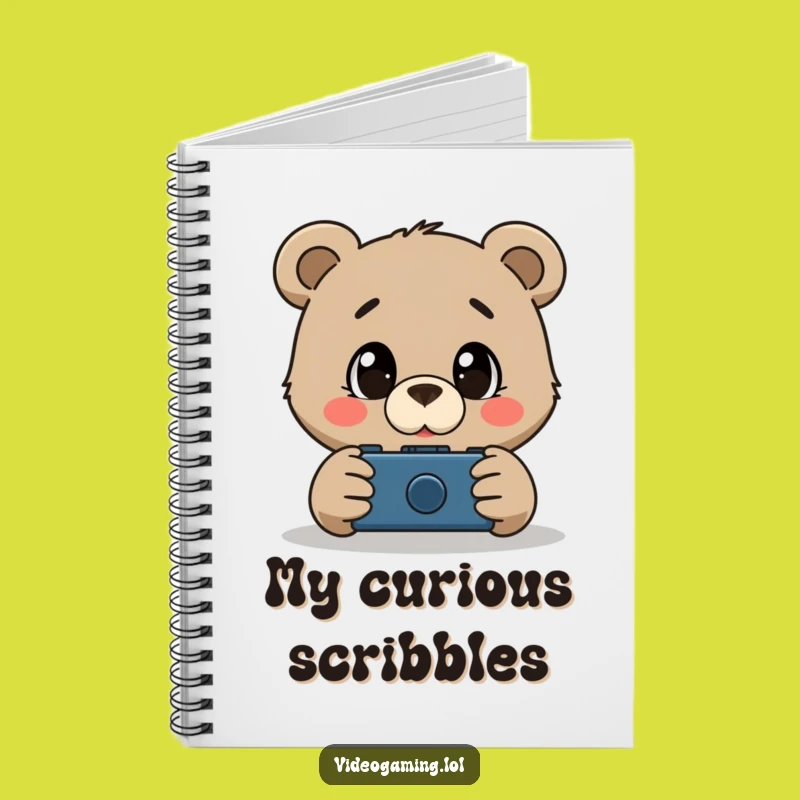 Funny Bear Gamer Notebook: Capture Your Gaming Thoughts!