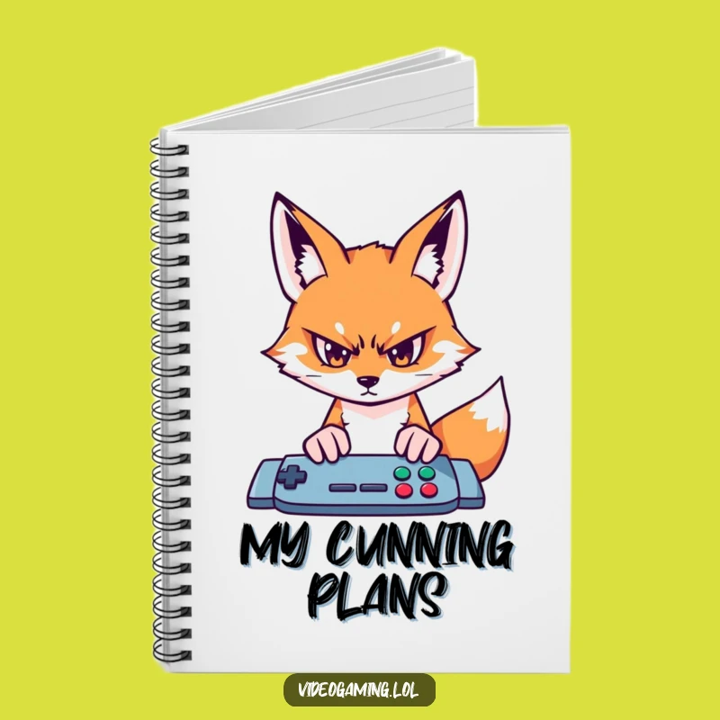Funny Fox Gamer Notebook - Intense Strategies for Epic Wins