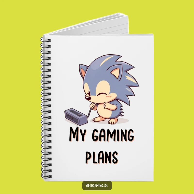 Funny Hedgehog Tech Notebook: Clumsy Gamer Journal, Perfect for Notes and Tech Mishaps