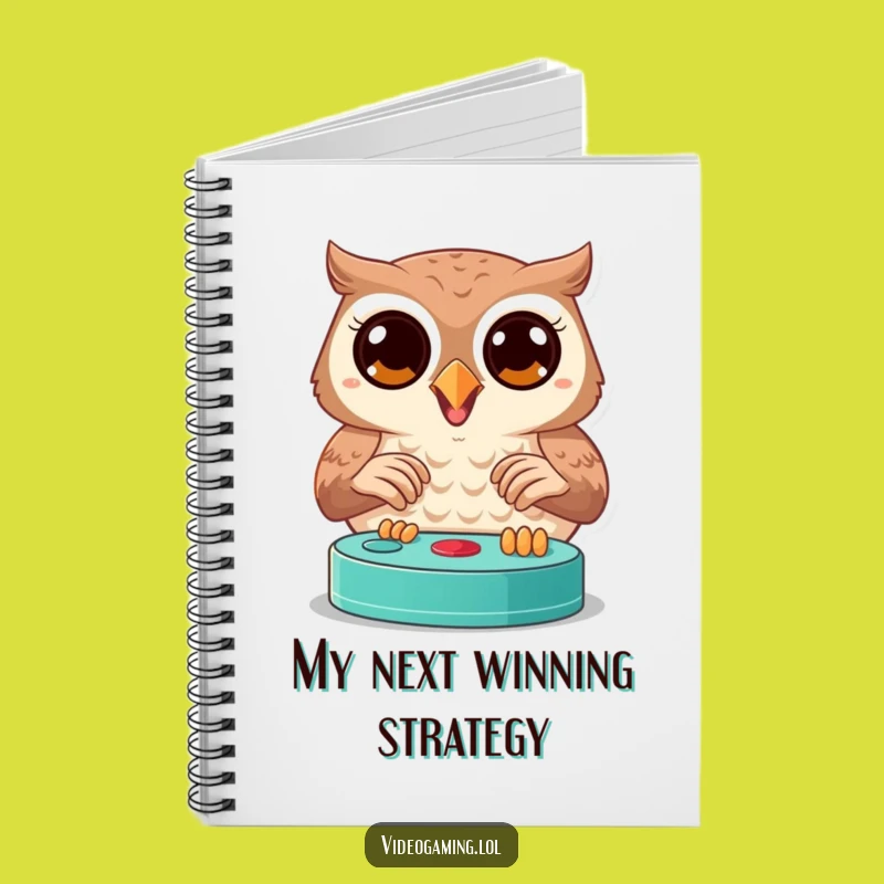 Funny Joyful Owl Notebook - Gamer's Journal Gift