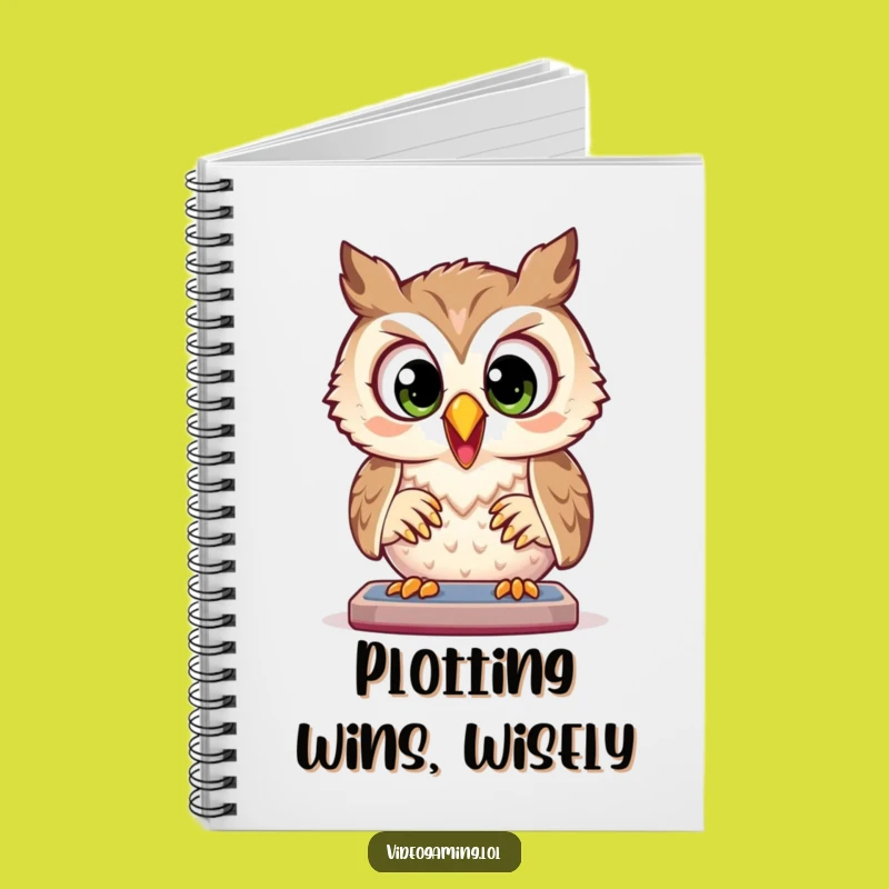 Funny Owl Notebook: Jot Down Strategies, Perfect Gaming Funny Gift
