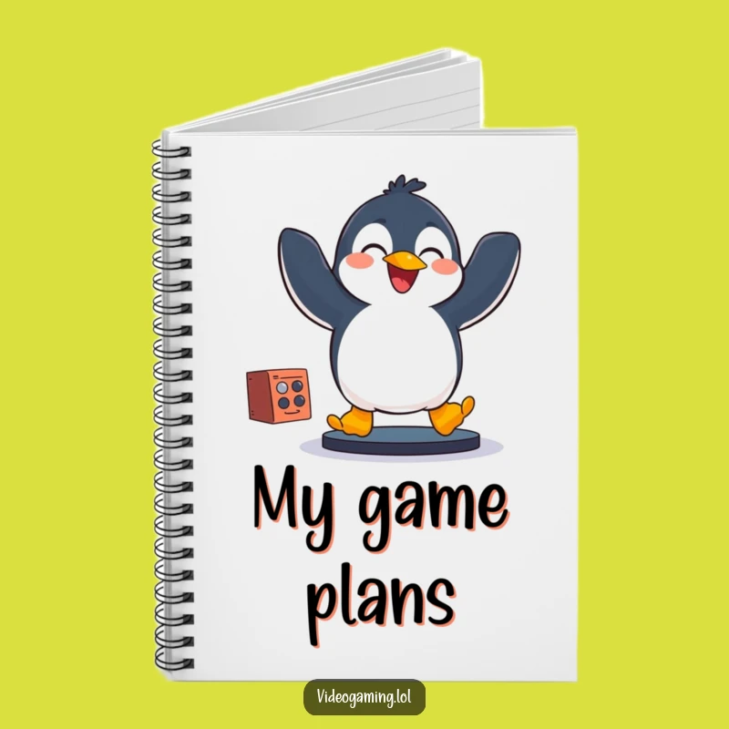 Funny Penguin Gamer Notebook: Joyful Arctic Champ for Your Notes