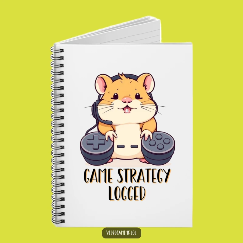 Funny Hamster Gamer Notebook: Jot Down Strategies & Laughs