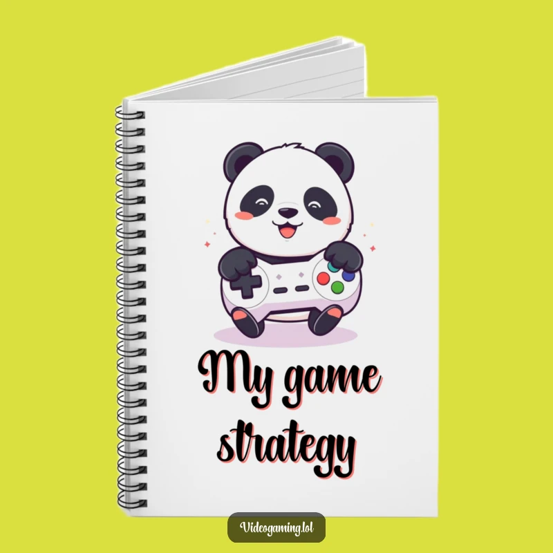 Funny Panda Gamer Notebook - Journal & Playful Button Masher Gift