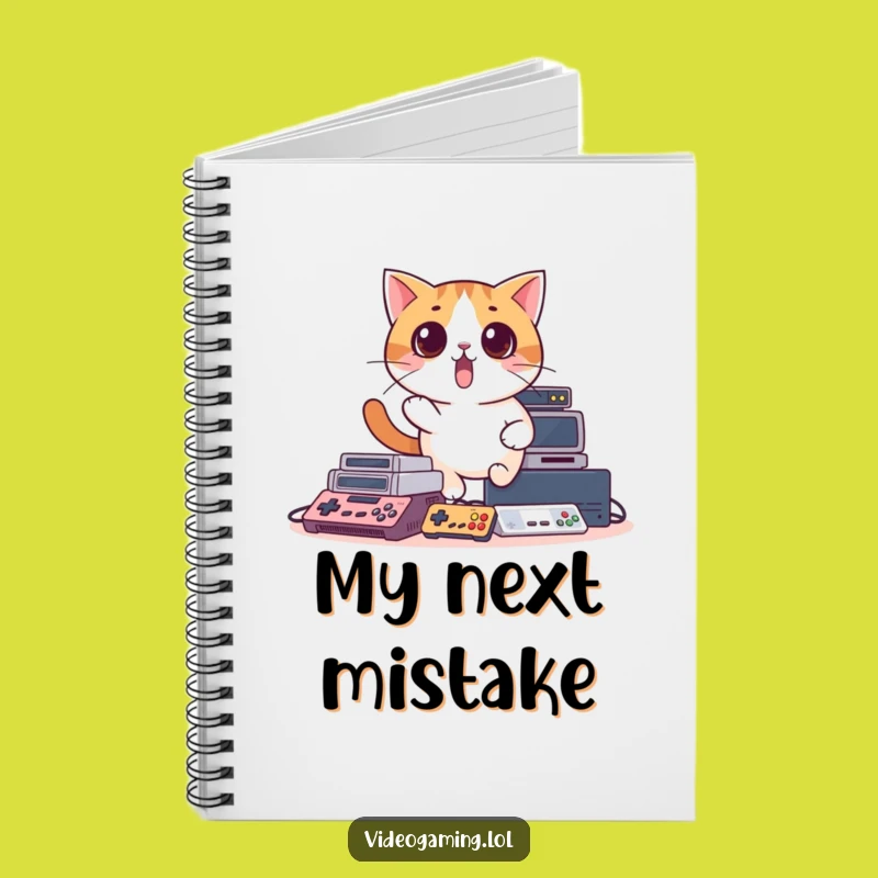 Funny Surprised Cat Notebook: Hilarious Gamer Journal for Console Chaos