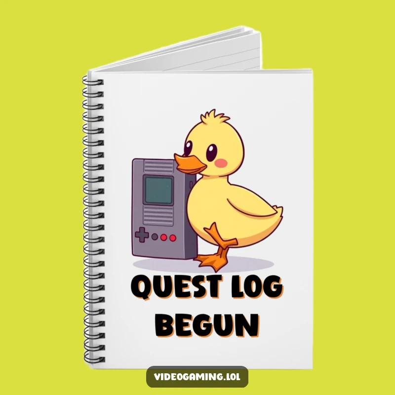 Funny Wobbly Duck Notebook: Game Cartridge Balance - Journal Funny Gift for Writers