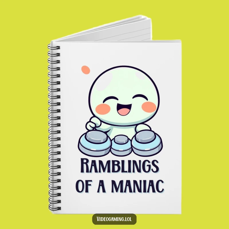 Funny Laughing Gamer Notebook - Giggling Button Masher Journal