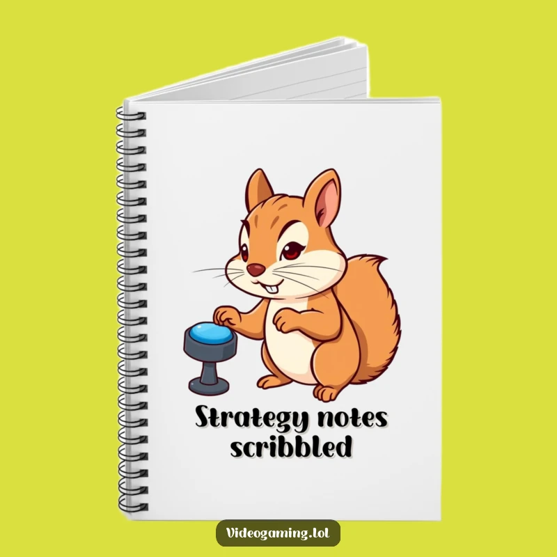 Funny Gamer Squirrel Notebook: Jot Down Intense Strategies, Gaming Gift