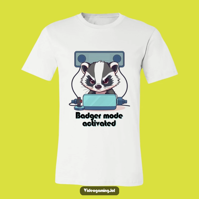 Funny Badger Gamer T-Shirt - Intense Badger Eyes Opponent, Epic Funny Gift