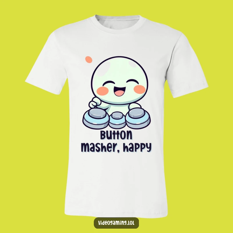 Funny Laughing Gamer T-Shirt - Giggling Button Masher Tee