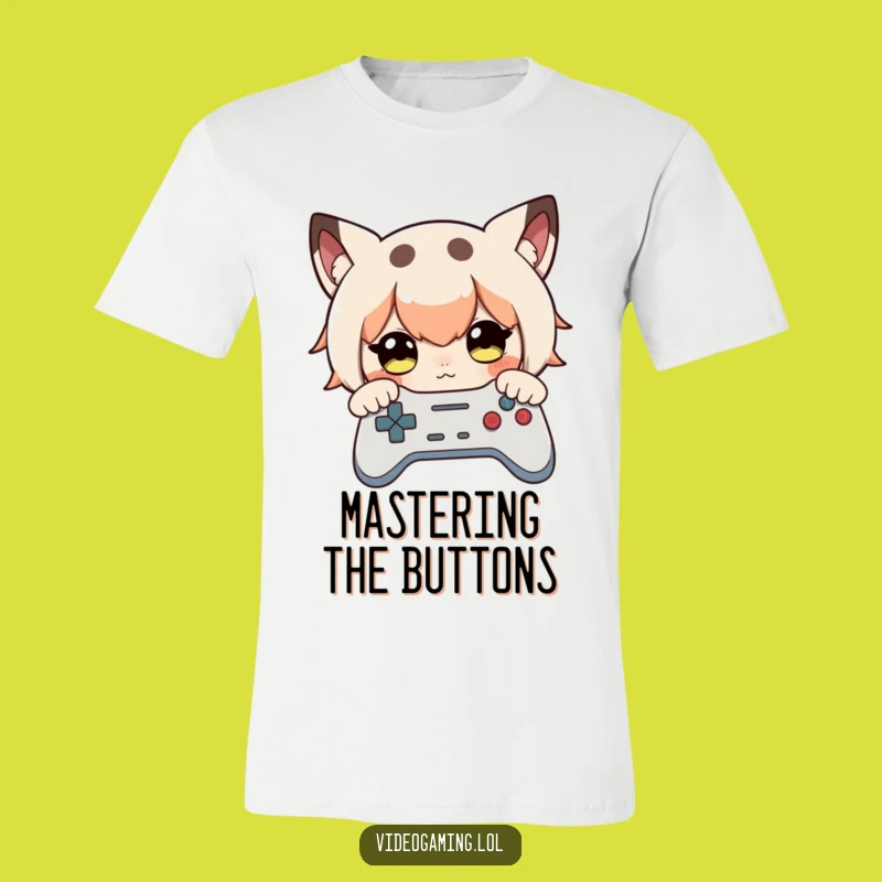 Funny Gaming T-Shirt - Curious Character Intense Controller Focus, Great Gift