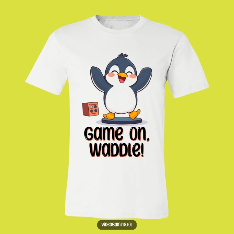 Funny Penguin Gamer T-Shirt: Joyful Arctic Champ Tee for Gamers