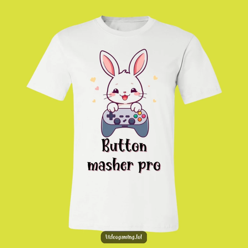 Funny Rabbit Gamer T-Shirt - Speed and Smiles for Players