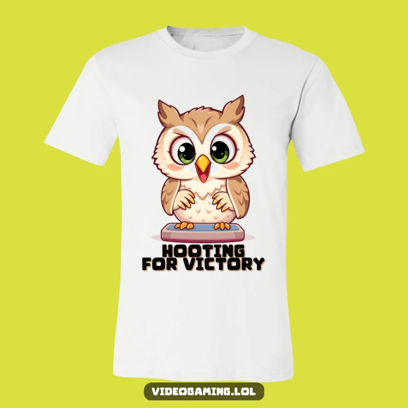 Funny Owl T-Shirt: Intense Gamer, Joyful Focus, Great Funny Gift
