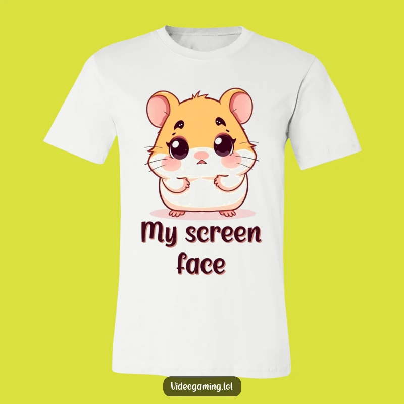Funny Surprised Hamster T-Shirt - Wide-Eyed Shocked Gift Tee