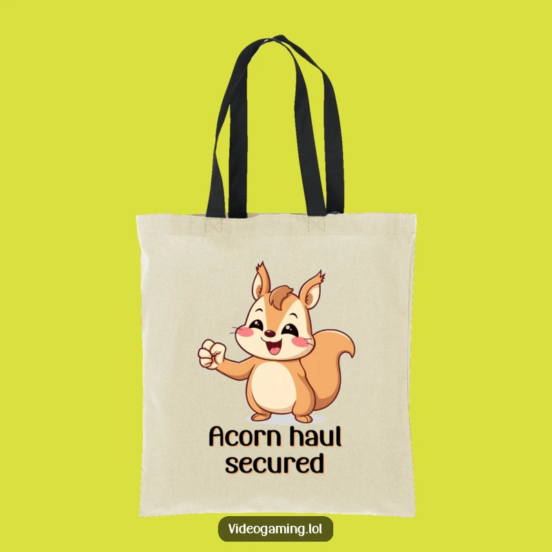Funny Squirrel Tote Bag: Carry Your Victories, Cheerful Funny Gift