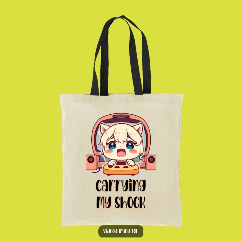 Funny Gamer Tote Bag: Carry Your Shocked Reactions!