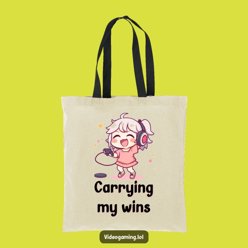 Funny Dancing Gamer Tote Bag - Energetic Character Controller Bag