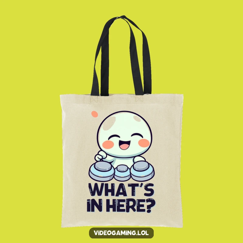 Funny Laughing Gamer Tote Bag - Giggling Button Masher Bag