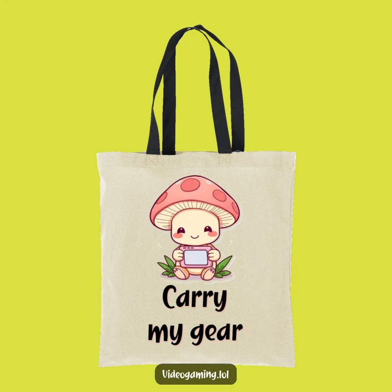 Funny Mushroom Gamer Tote Bag: Carry Your Fun On the Go