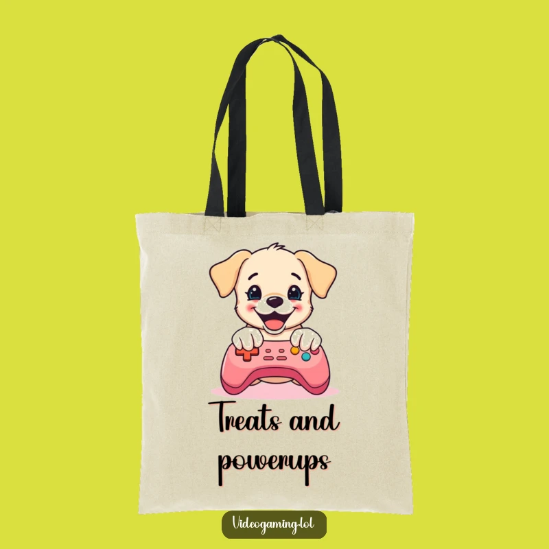 Funny Puppy Gaming Tote Bag: Carry Your Game Gear with Fun